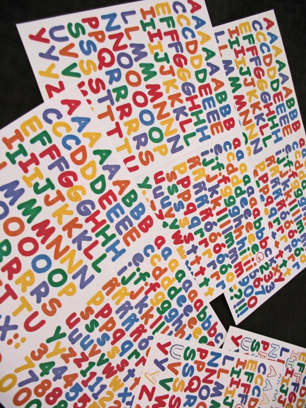 Creative Memories Lot of Mini ABC's 3 Color Crazy, 3 used Color Crazy